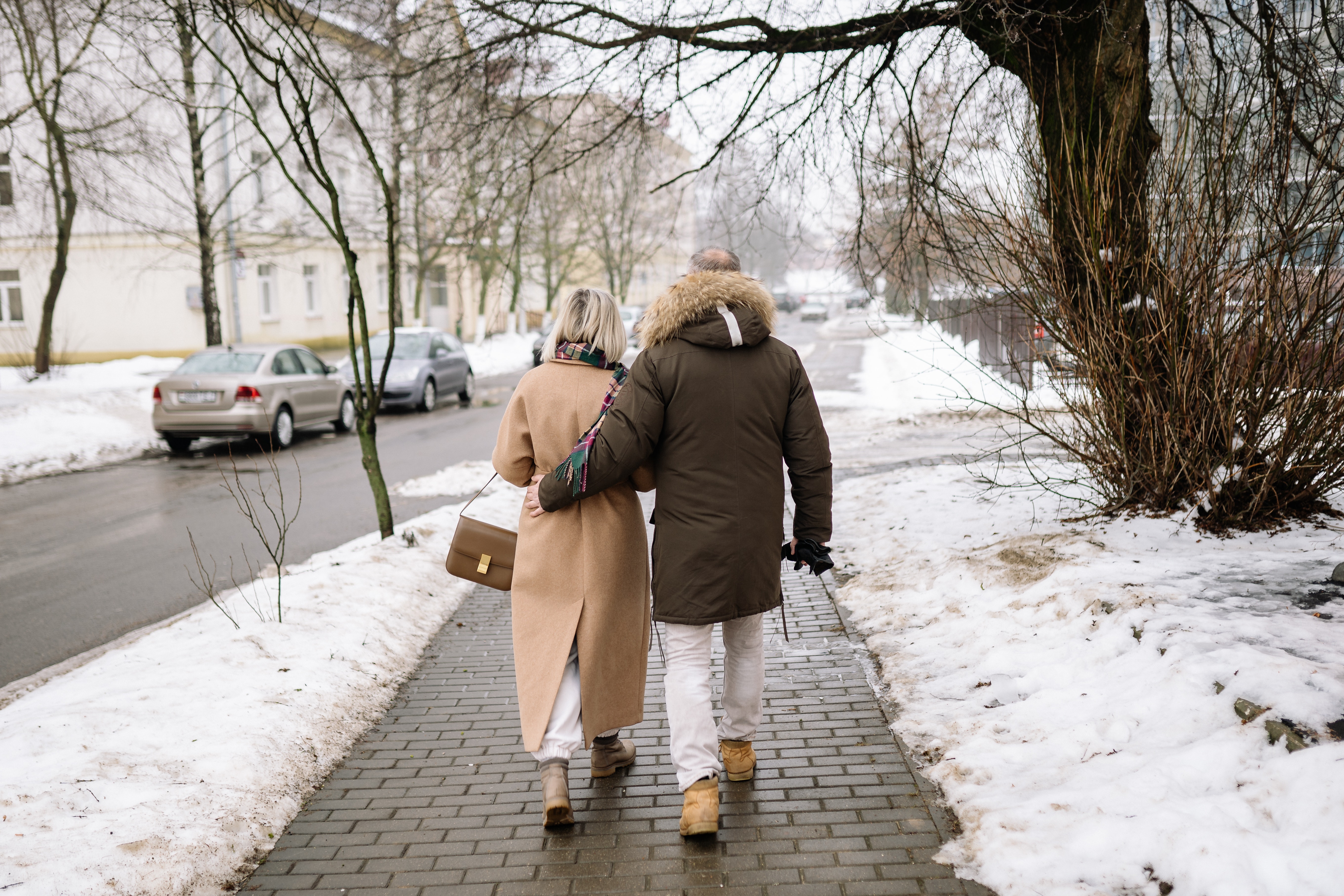 elderly in the cold