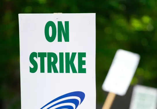 On strike sign