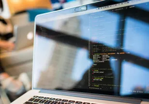 Computer screen showing complex data