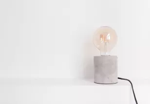 stock image - lightbulb on white background