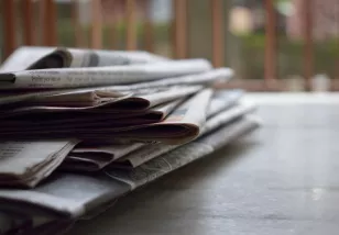 stack of newspapers
