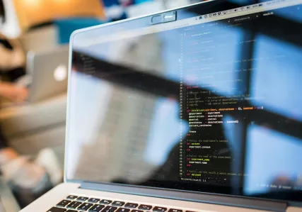 Computer screen showing complex data