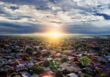 Neighborhood aerial view